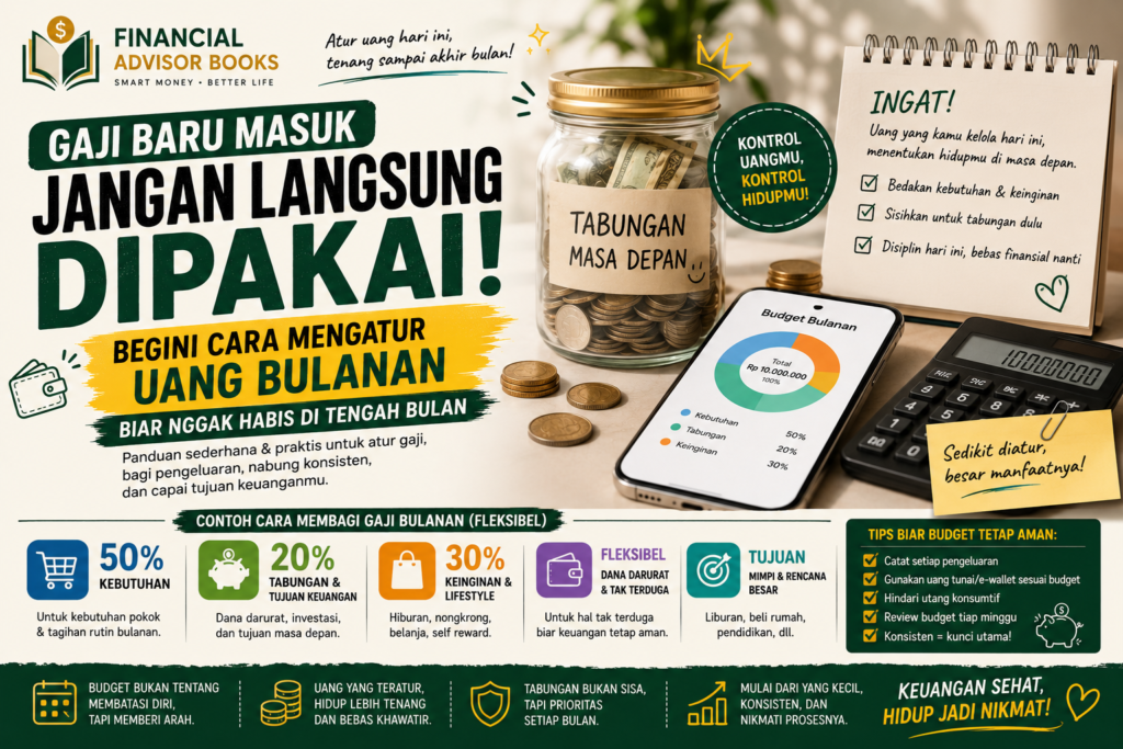 Gaji Baru Masuk Jangan Langsung Dipakai! Begini Cara Mengatur Uang Bulanan Biar Nggak Habis di Tengah Bulan