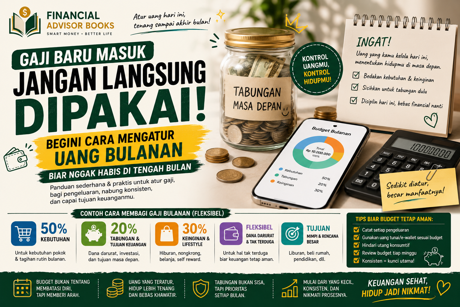 Gaji Baru Masuk Jangan Langsung Dipakai! Begini Cara Mengatur Uang Bulanan Biar Nggak Habis di Tengah Bulan